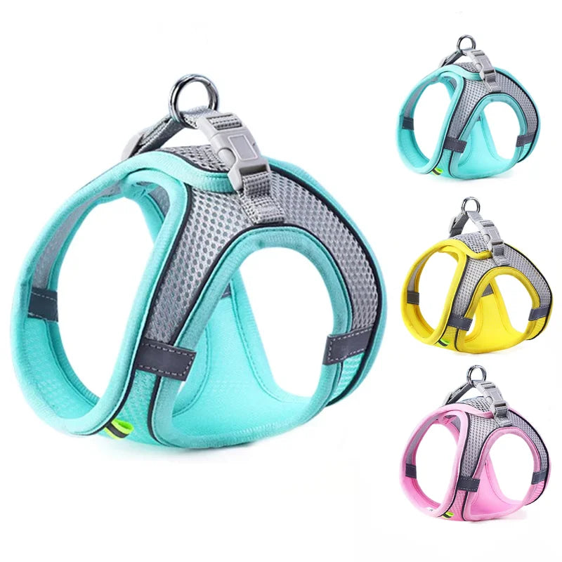 Reflective Pet Harness & Leash Set – Breathable Adjustable Vest