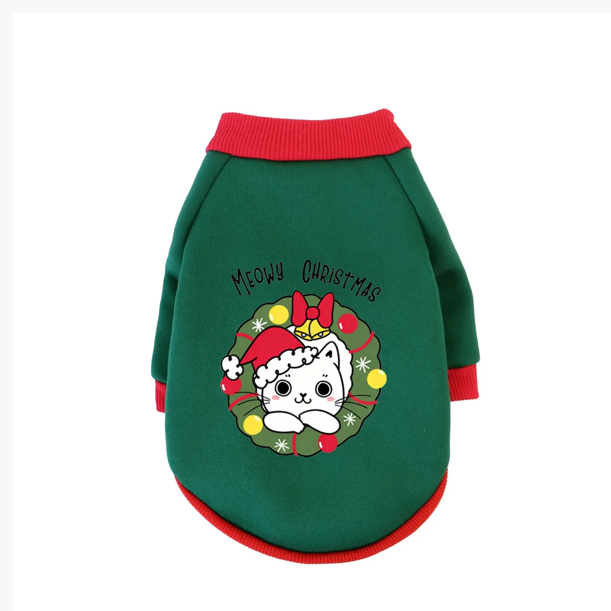 Christmas Cotton Pet Hoodie – Warm Winter Sweatshirt for Dogs & Cats