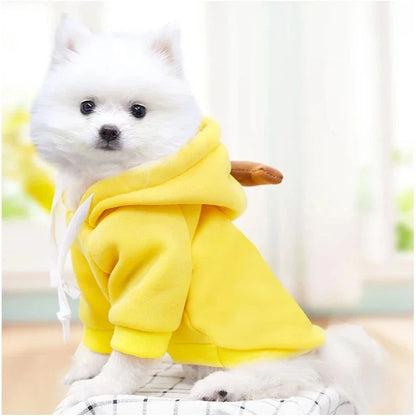 Cute Fruit Fleece Pet Hoodie – Warm Winter Coat for Dogs & Cats