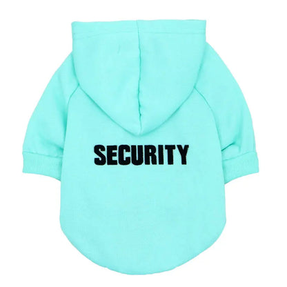 Security Letter Pet Hoodie – Warm Fashion Coat for Dogs & Cats