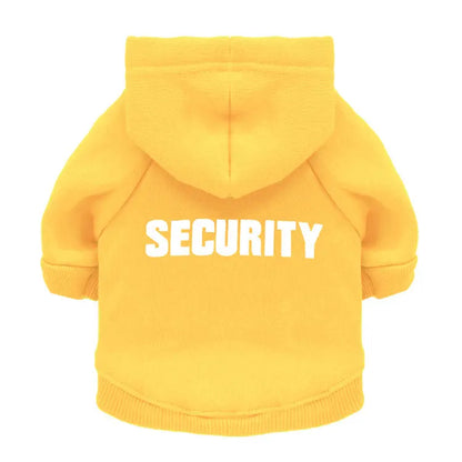 Security Letter Pet Hoodie – Warm Fashion Coat for Dogs & Cats