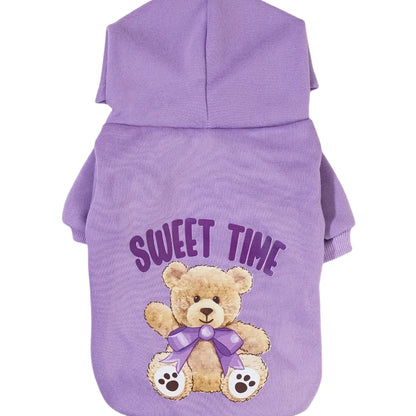Velvet-Lined Pet Sweatshirt – Warm Printed Pullover for Dogs & Cats
