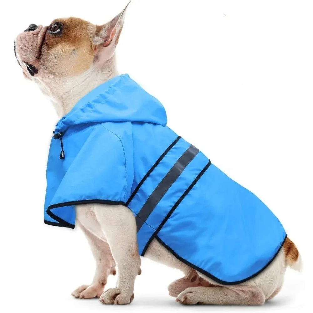 Waterproof Reflective Dog Raincoat – Adjustable Hooded Rain Jacket