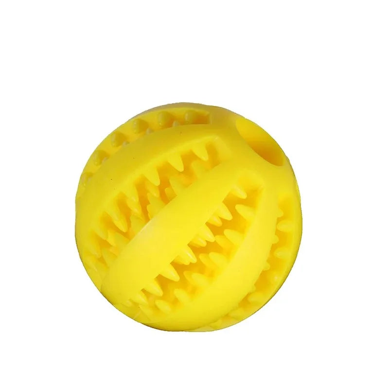 Natural Rubber Treat Ball – Tough Dental Chew Dog Toy