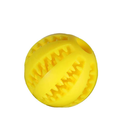 Natural Rubber Treat Ball – Tough Dental Chew Dog Toy