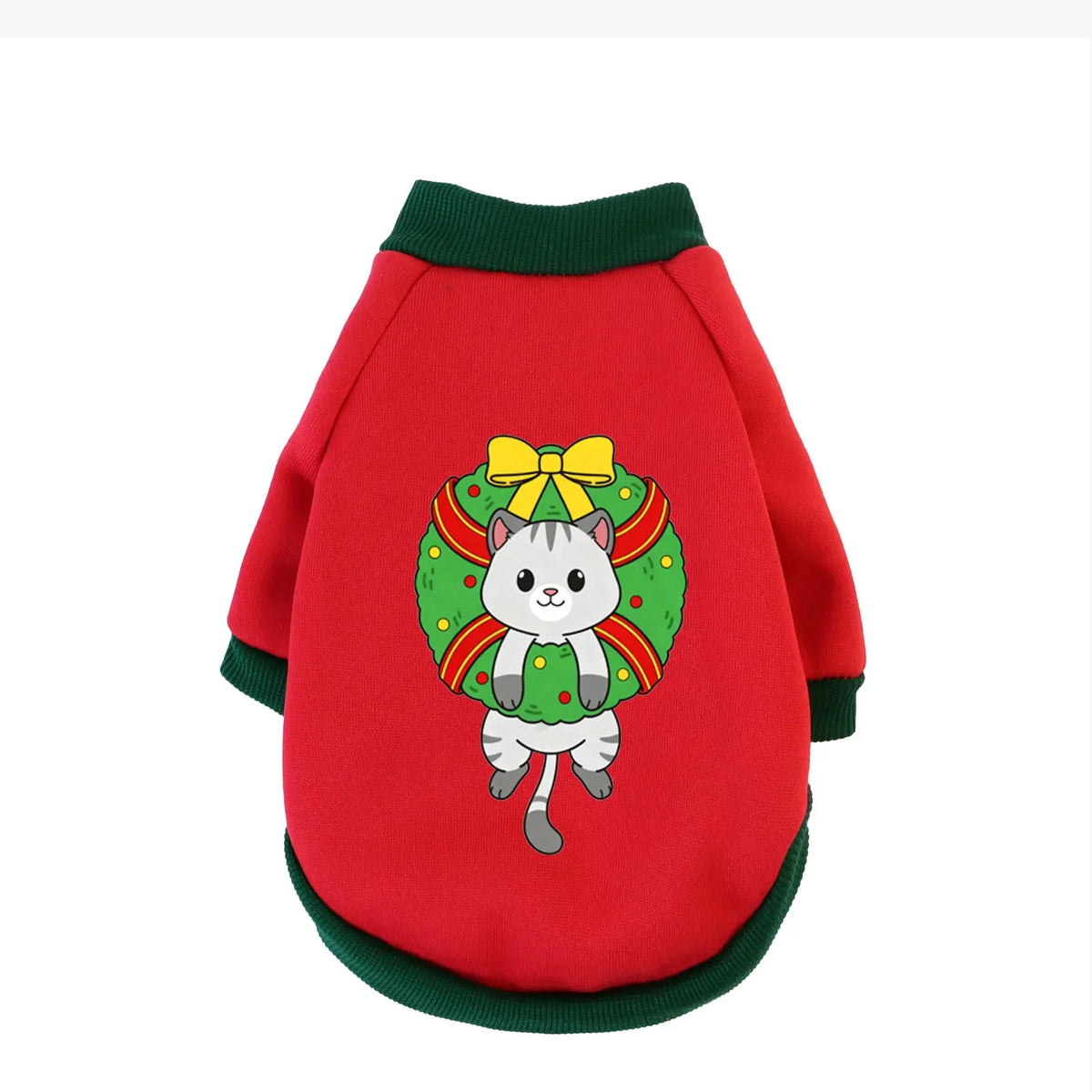 Christmas Cotton Pet Hoodie – Warm Winter Sweatshirt for Dogs & Cats