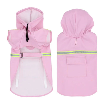 Waterproof Reflective Pet Rain Jacket – Adjustable High-Visibility Raincoat for Dogs & Cats