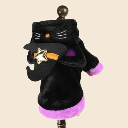 Wizard Witch Pet Costume – Halloween Transformation Hoodie for Dogs & Cats