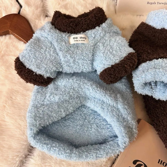 Thickened Pet Winter Hoodie – Warm Polyester Sweater for Dogs & Cats