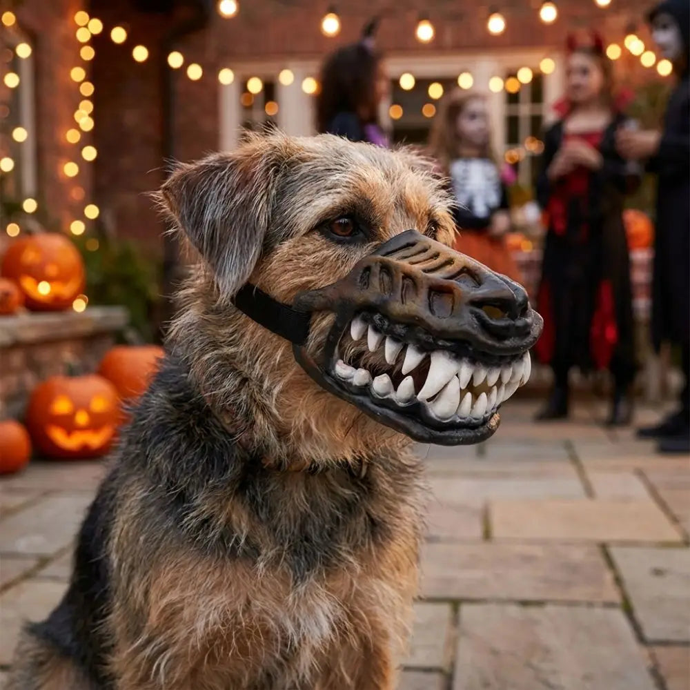 Funny Realistic Dog Fangs Mask – Movable Teeth
