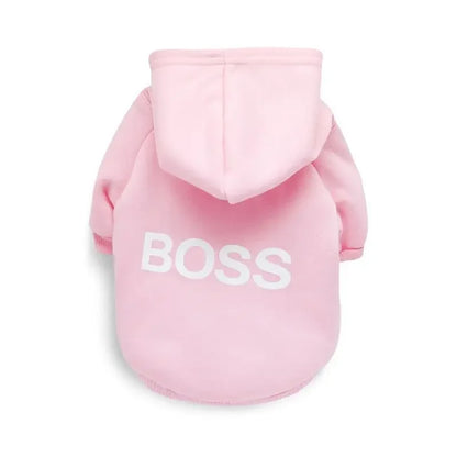 Mommy Print Fleece Pet Hoodie – Thick Warm Coat for Dogs & Cats