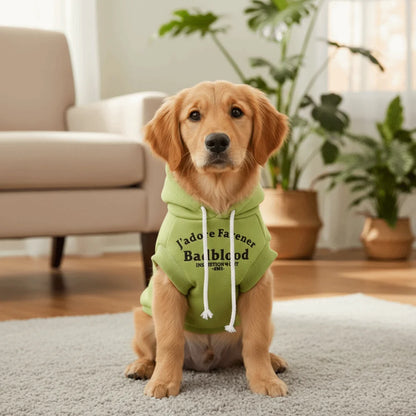 Letter Print Sleeveless Dog Hoodie – Soft Drawstring Pullover for Small Dogs
