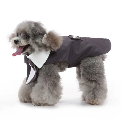 Formal Pet Tuxedo with Bow Tie – Wedding & Party Suit for Dogs & Cats