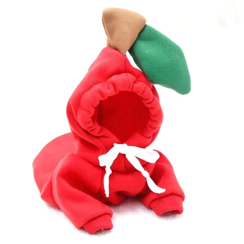 Cute Fruit Fleece Pet Hoodie – Warm Winter Coat for Dogs & Cats