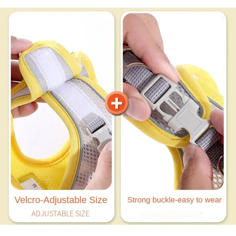 Reflective Pet Harness & Leash Set – Breathable Adjustable Vest