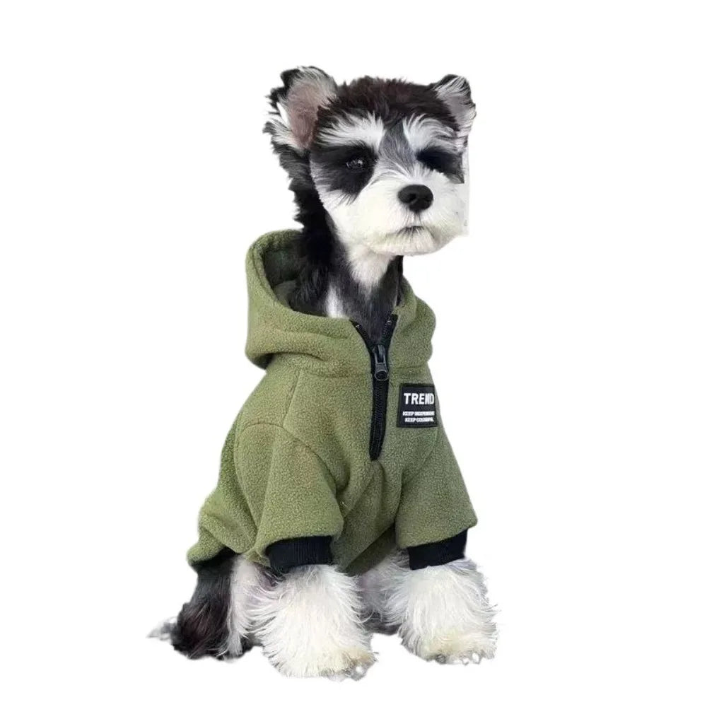 Thickened Polar Fleece Dog Hoodie – Warm Windproof Outdoor Sweater