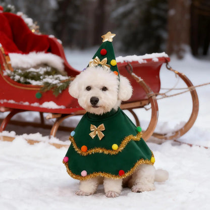 Funny Christmas Tree Pet Costume – Festive Holiday Outfit for Dogs & Cats