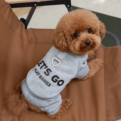 Warm Fleece Pet Jumpsuit – Thickened Winter Hoodie for Dogs & Cats
