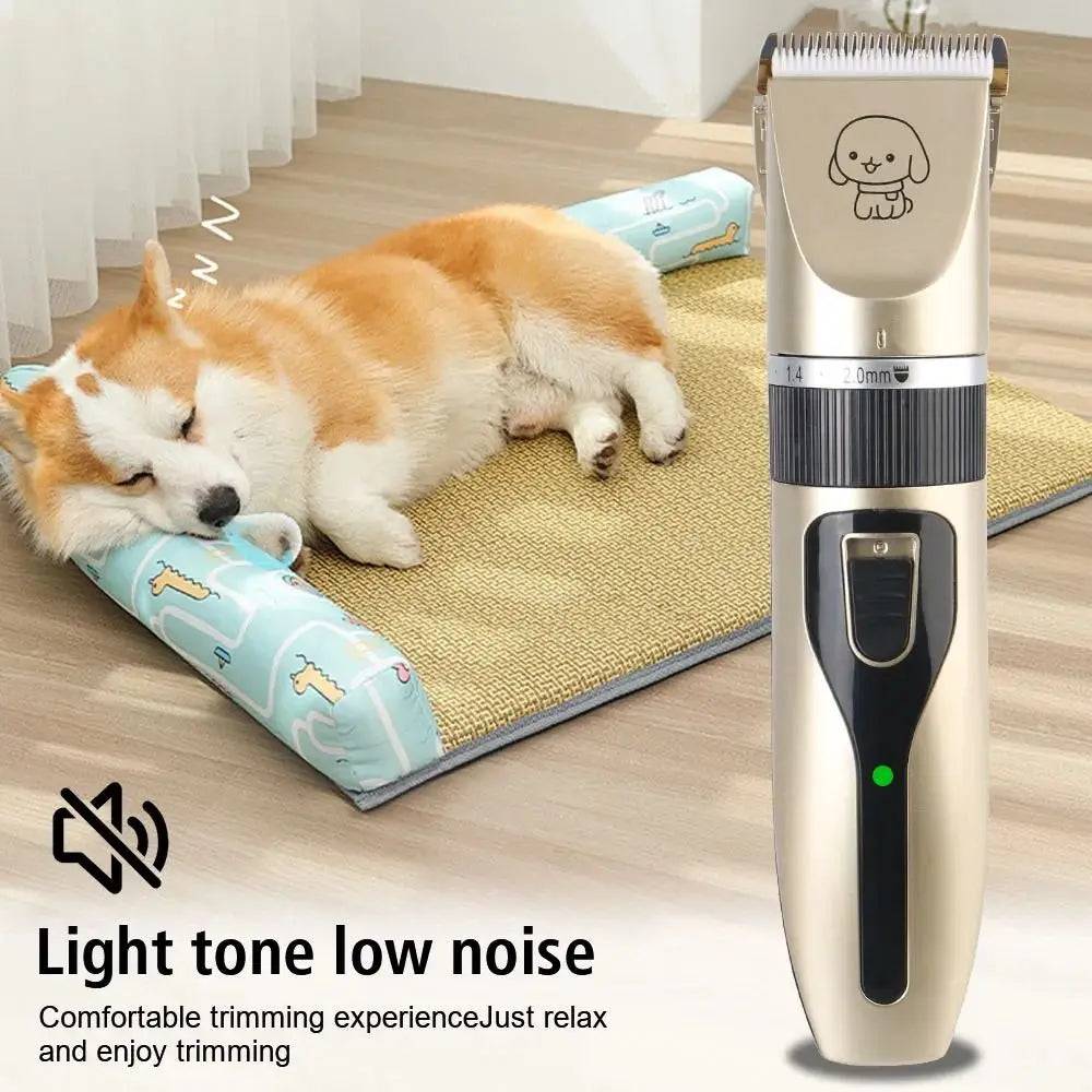 Professional USB Rechargeable Dog Hair Clippers – Silent 4-in-1 Pet Grooming Kit