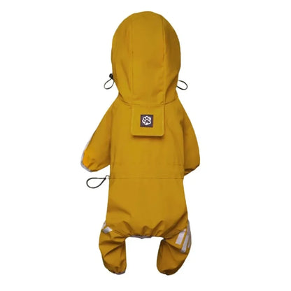 PU Waterproof Pet Raincoat – Reflective Hooded Jacket for Dogs & Cats