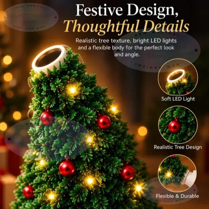 Christmas Projector Tree Light – USB Holiday Night Lamp with 6+ Festive Patterns