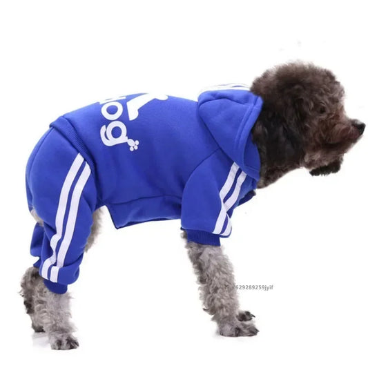 Cotton Pet Hooded Jumpsuit – Cozy Sweatshirt for Dogs & Cats