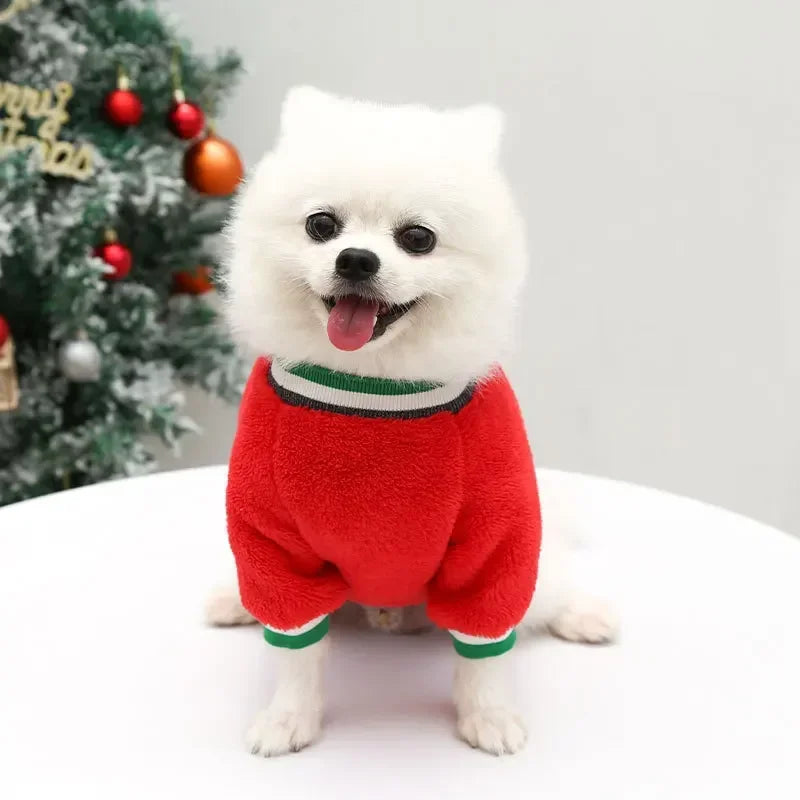 Christmas Reindeer Pet Hoodie – Warm Winter Costume