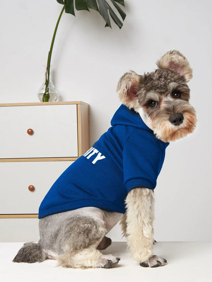 Vintage Letter Graphic Pet Hoodie – Cozy Retro Sweatshirt for Dogs & Cats