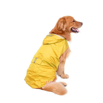 9-Size Reflective Dog Raincoat – Waterproof Hooded Jacket for Small to Large Dogs
