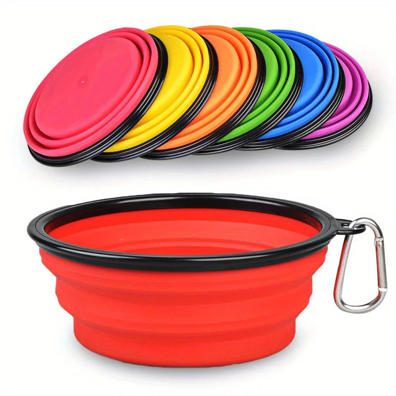 Portable Collapsible Dog Bowl – Travel Food & Water Bowl