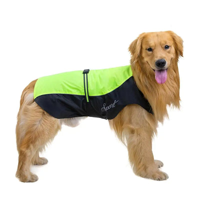 Reflective Waterproof Dog Windbreaker – Adjustable Rain Jacket for Small to Large Dogs