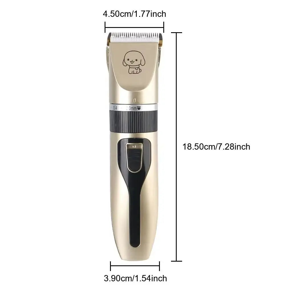 Professional USB Rechargeable Dog Hair Clippers – Silent 4-in-1 Pet Grooming Kit