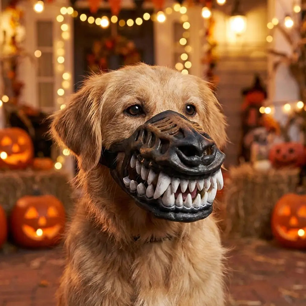 Funny Realistic Dog Fangs Mask – Movable Teeth