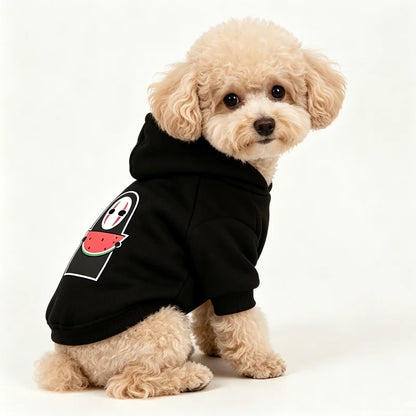 Ghost Print Halloween Pet Hoodie – Warm Fall & Winter Sweatshirt for Dogs & Cats
