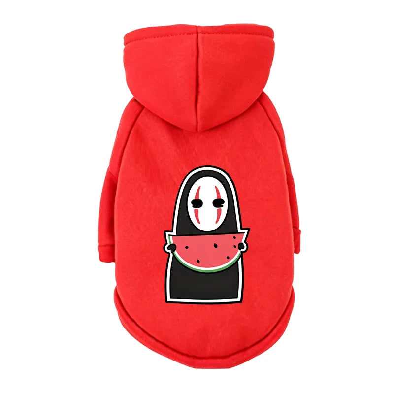 Ghost Print Halloween Pet Hoodie – Warm Fall & Winter Sweatshirt for Dogs & Cats
