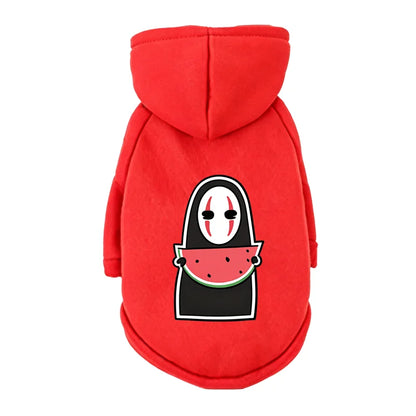 Ghost Print Halloween Pet Hoodie – Warm Fall & Winter Sweatshirt for Dogs & Cats