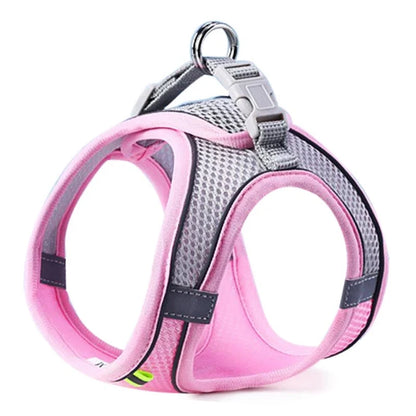 Reflective Pet Harness & Leash Set – Breathable Adjustable Vest