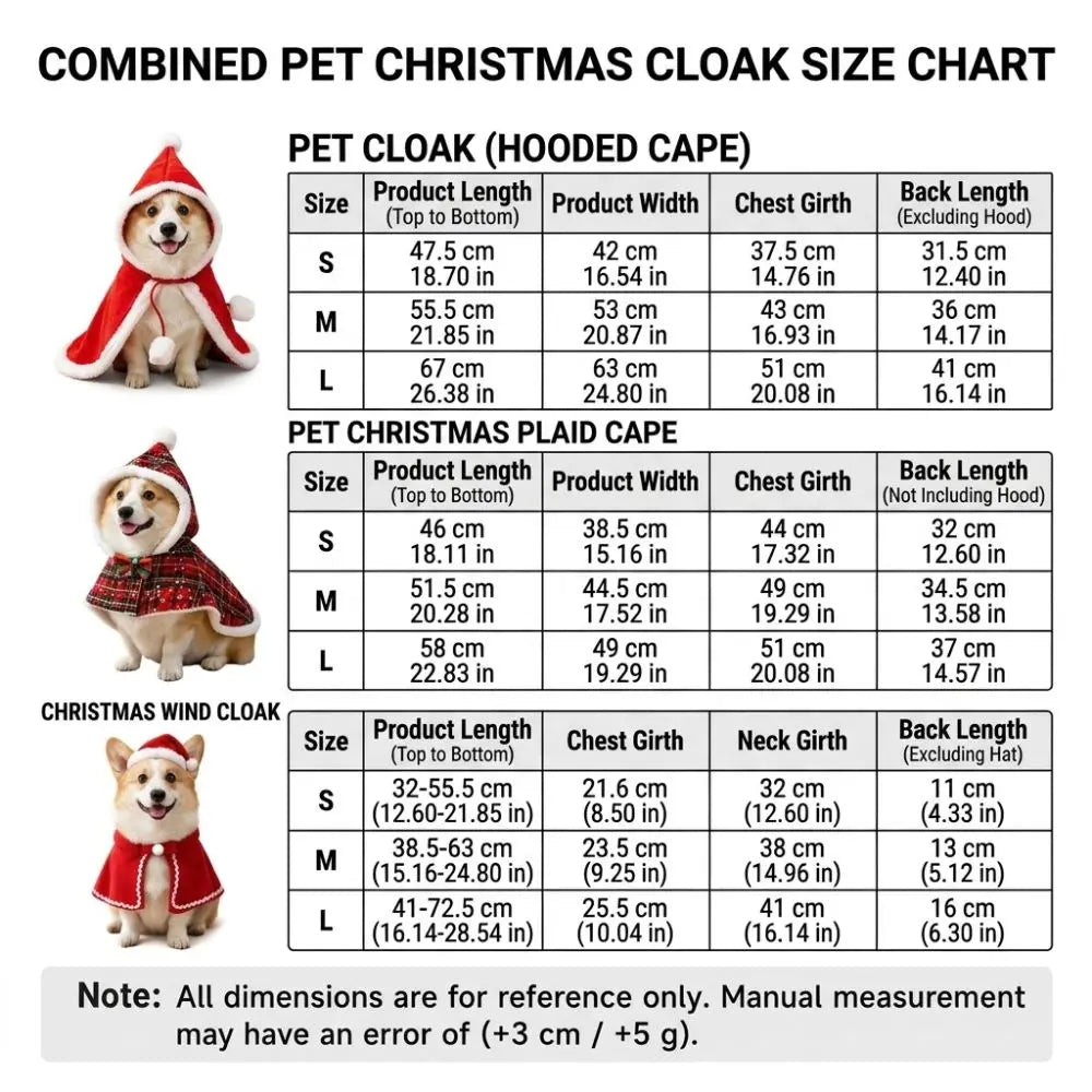 Plush Christmas Pet Cape – Adjustable Red Holiday Cloak for Dogs & Cats