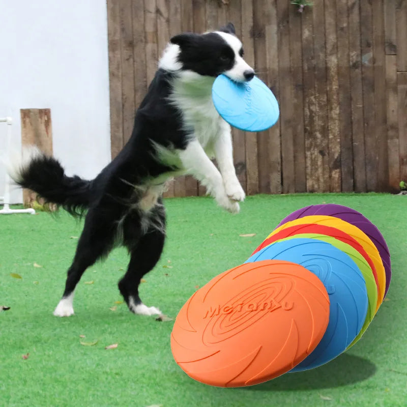 TPR Flying Disc Dog Toy – Bite-Resistant Interactive Fetch & Training Toy