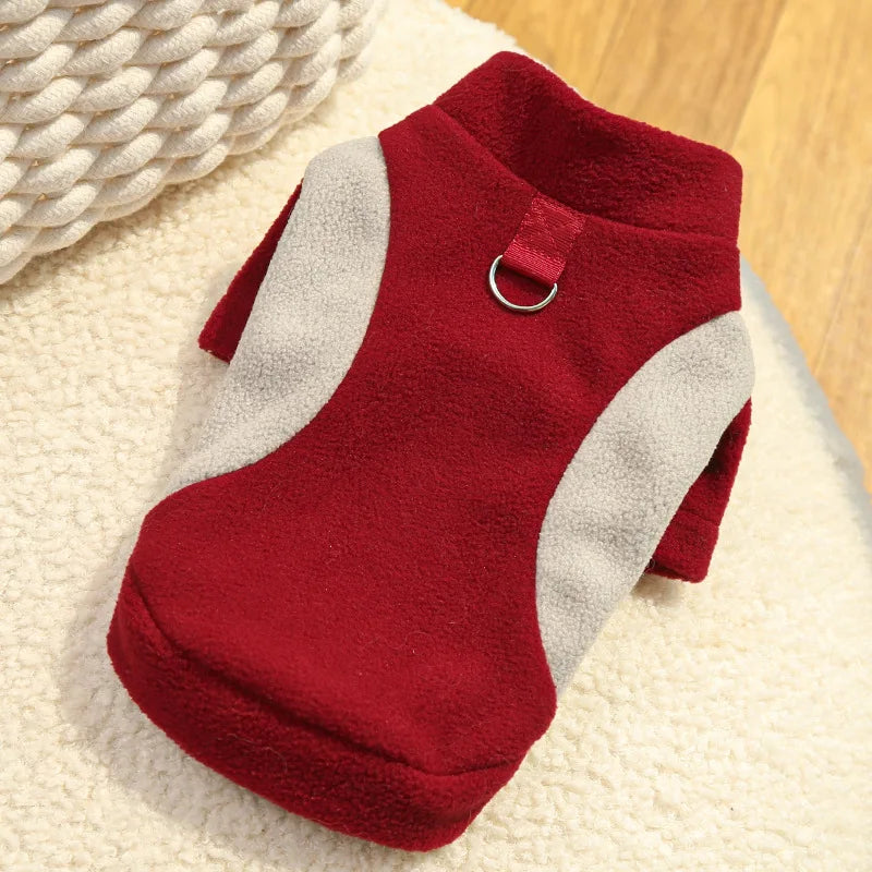 Warm Pet Winter Vest with D-Ring – Cozy Jacket for Dogs & Cats