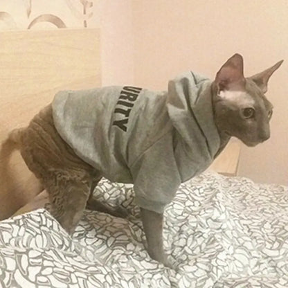 Security Letter Pet Hoodie – Warm Fashion Coat for Dogs & Cats