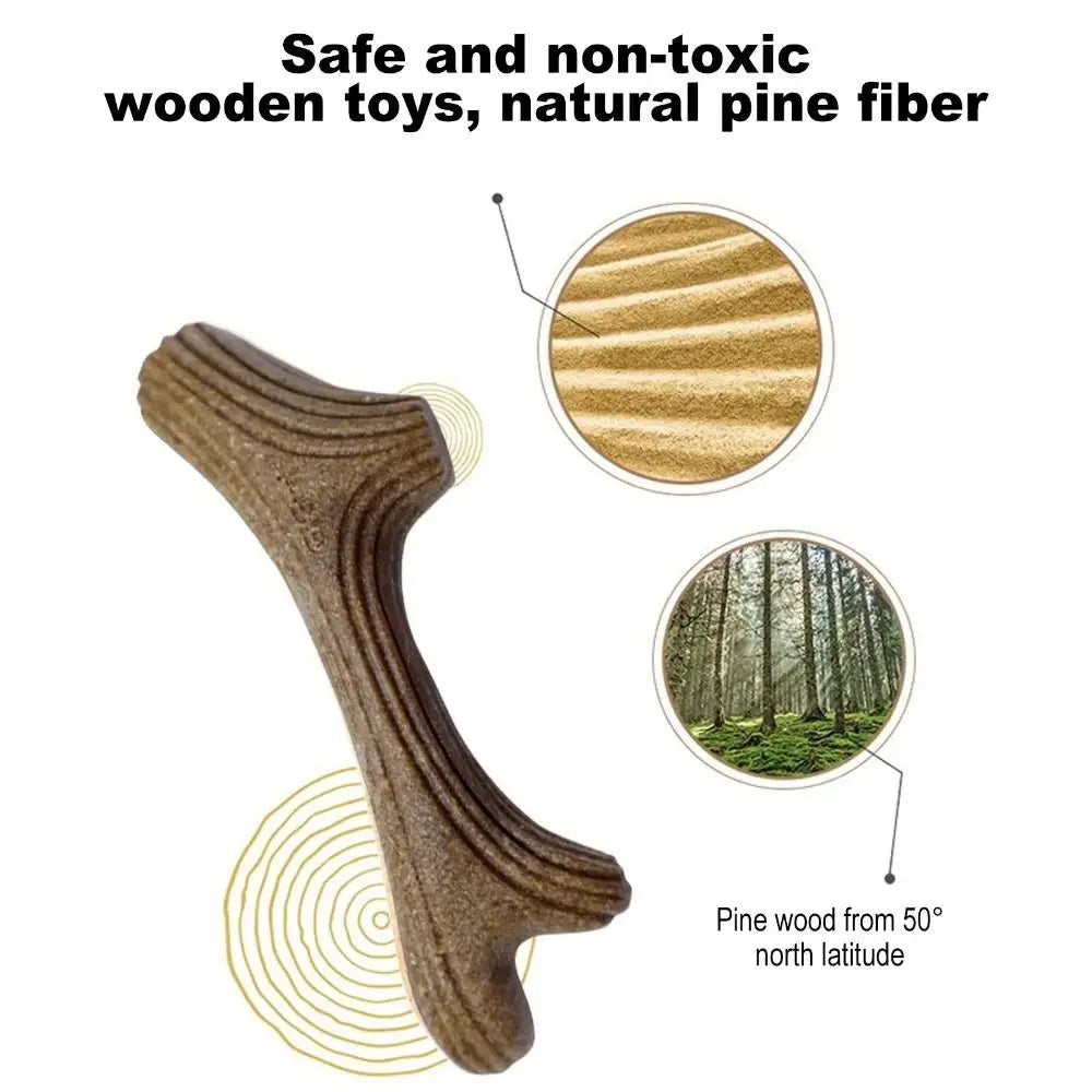 Natural Wooden Deer Antler Dog Chew Toy – Tough & Long-Lasting