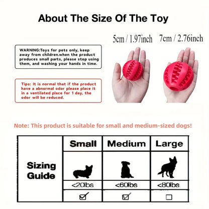 Interactive Treat-Dispensing Dog Ball – Chew & Dental Toy