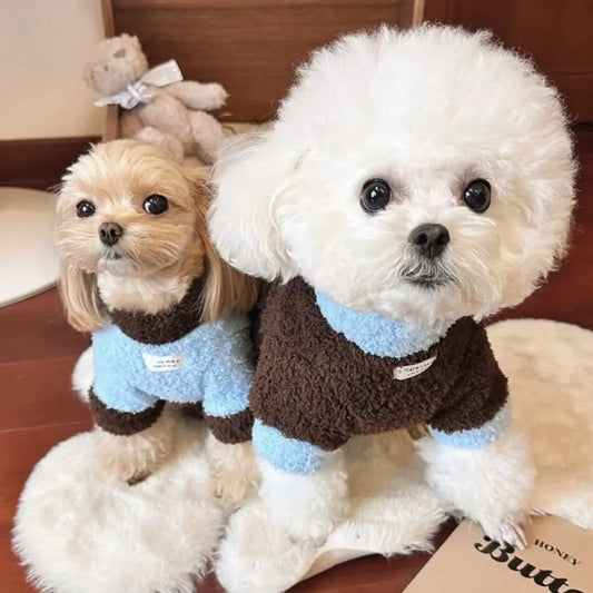 Thickened Pet Winter Hoodie – Warm Polyester Sweater for Dogs & Cats