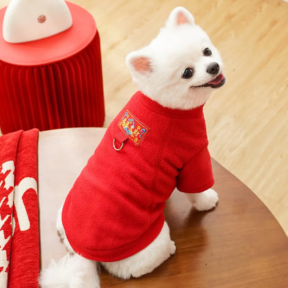 Warm Pet Winter Vest with D-Ring – Fashion Jacket for Dogs & Cats