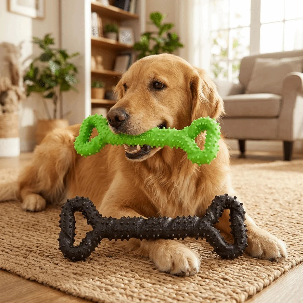 Spiky Double-Ended Dog Chew & Teeth Cleaning Toy