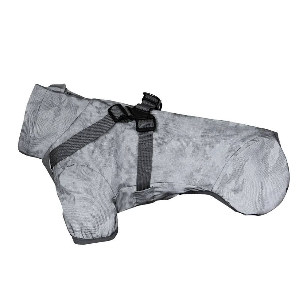 Waterproof Reflective Dog Raincoat with Harness – Outdoor Rain Jacket