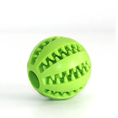 Natural Rubber Treat Ball – Tough Dental Chew Dog Toy
