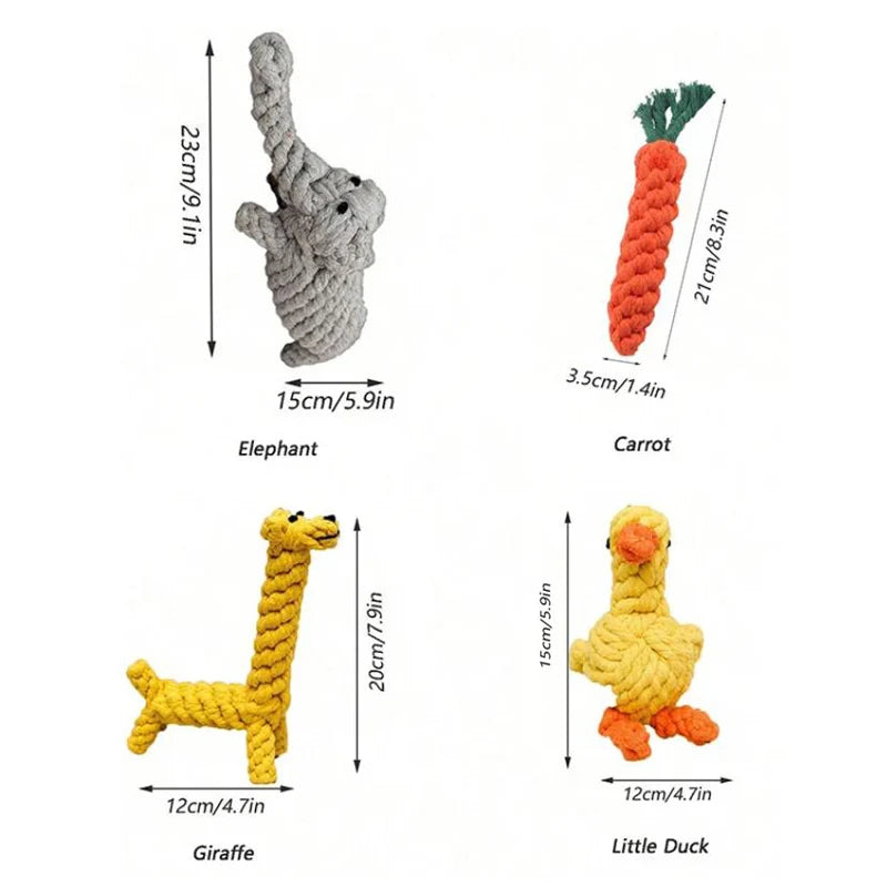Rope Knot Ball Dog Toy – Durable Chew & Dental Play Toy