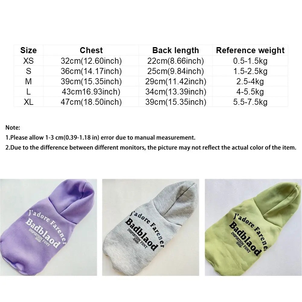 Letter Print Sleeveless Dog Hoodie – Soft Drawstring Pullover for Small Dogs